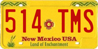 NM license plate 514TMS