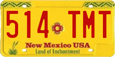 NM license plate 514TMT