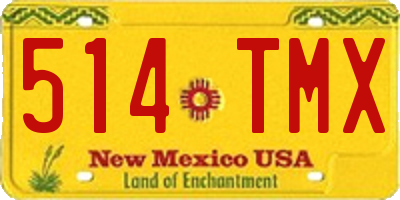 NM license plate 514TMX