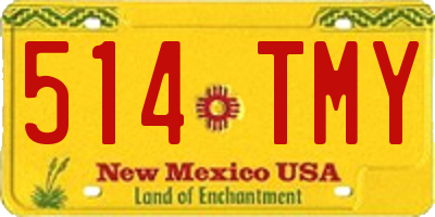 NM license plate 514TMY