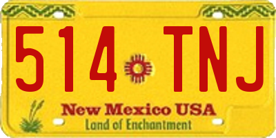 NM license plate 514TNJ