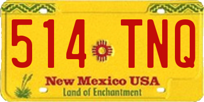 NM license plate 514TNQ