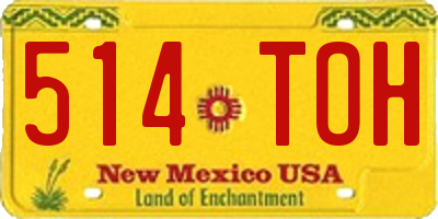 NM license plate 514TOH