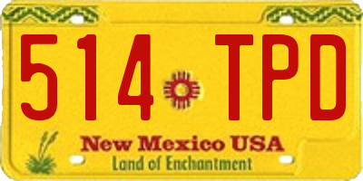 NM license plate 514TPD