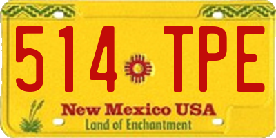 NM license plate 514TPE