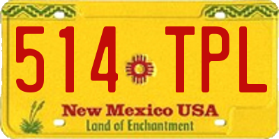 NM license plate 514TPL