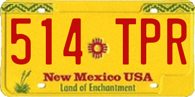 NM license plate 514TPR