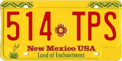 NM license plate 514TPS