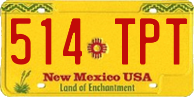 NM license plate 514TPT