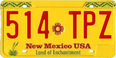 NM license plate 514TPZ