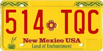 NM license plate 514TQC