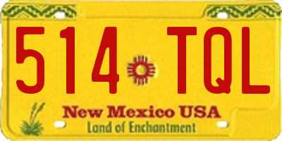NM license plate 514TQL