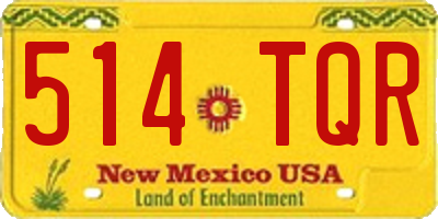 NM license plate 514TQR