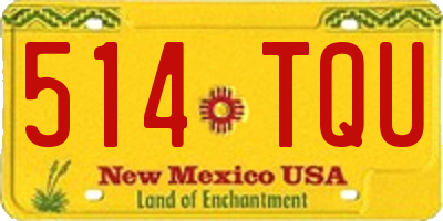 NM license plate 514TQU