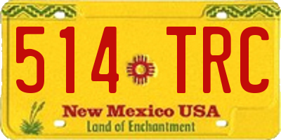 NM license plate 514TRC