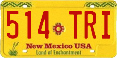 NM license plate 514TRI
