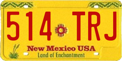 NM license plate 514TRJ