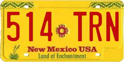 NM license plate 514TRN