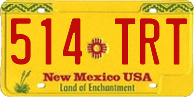 NM license plate 514TRT