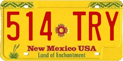 NM license plate 514TRY