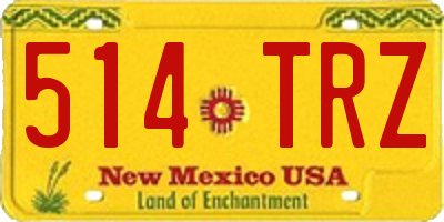 NM license plate 514TRZ