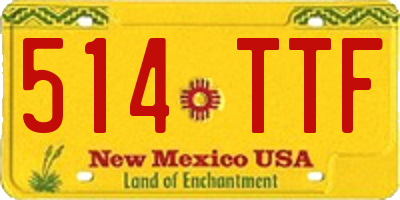 NM license plate 514TTF