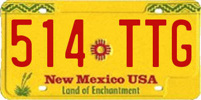 NM license plate 514TTG