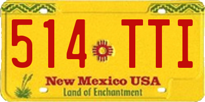 NM license plate 514TTI