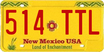 NM license plate 514TTL