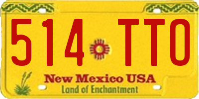 NM license plate 514TTO