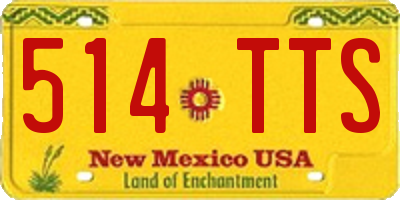 NM license plate 514TTS