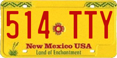 NM license plate 514TTY