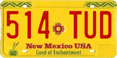 NM license plate 514TUD