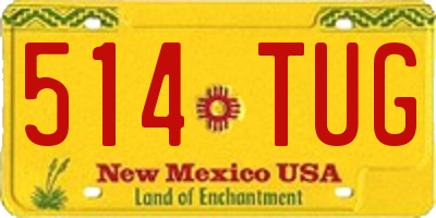 NM license plate 514TUG