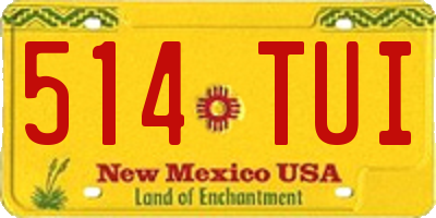 NM license plate 514TUI