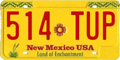 NM license plate 514TUP