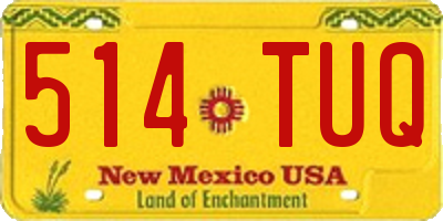 NM license plate 514TUQ
