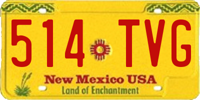 NM license plate 514TVG