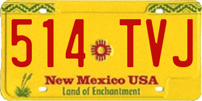 NM license plate 514TVJ