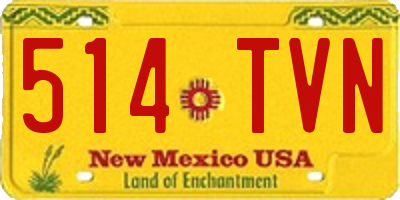 NM license plate 514TVN