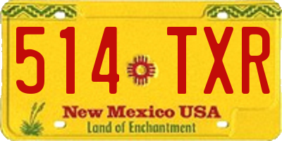 NM license plate 514TXR
