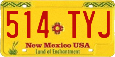 NM license plate 514TYJ