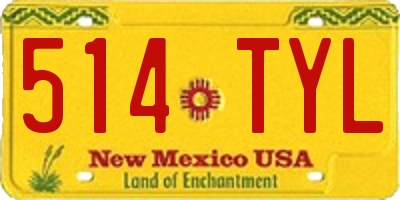 NM license plate 514TYL