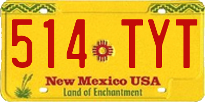 NM license plate 514TYT