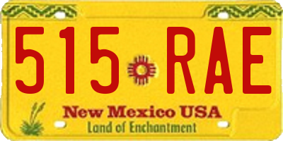 NM license plate 515RAE