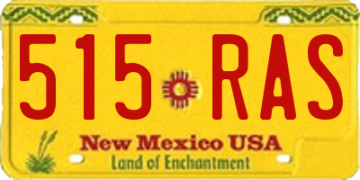 NM license plate 515RAS