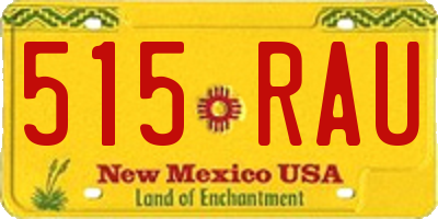 NM license plate 515RAU