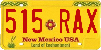 NM license plate 515RAX