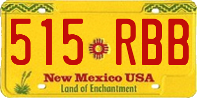 NM license plate 515RBB