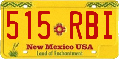 NM license plate 515RBI